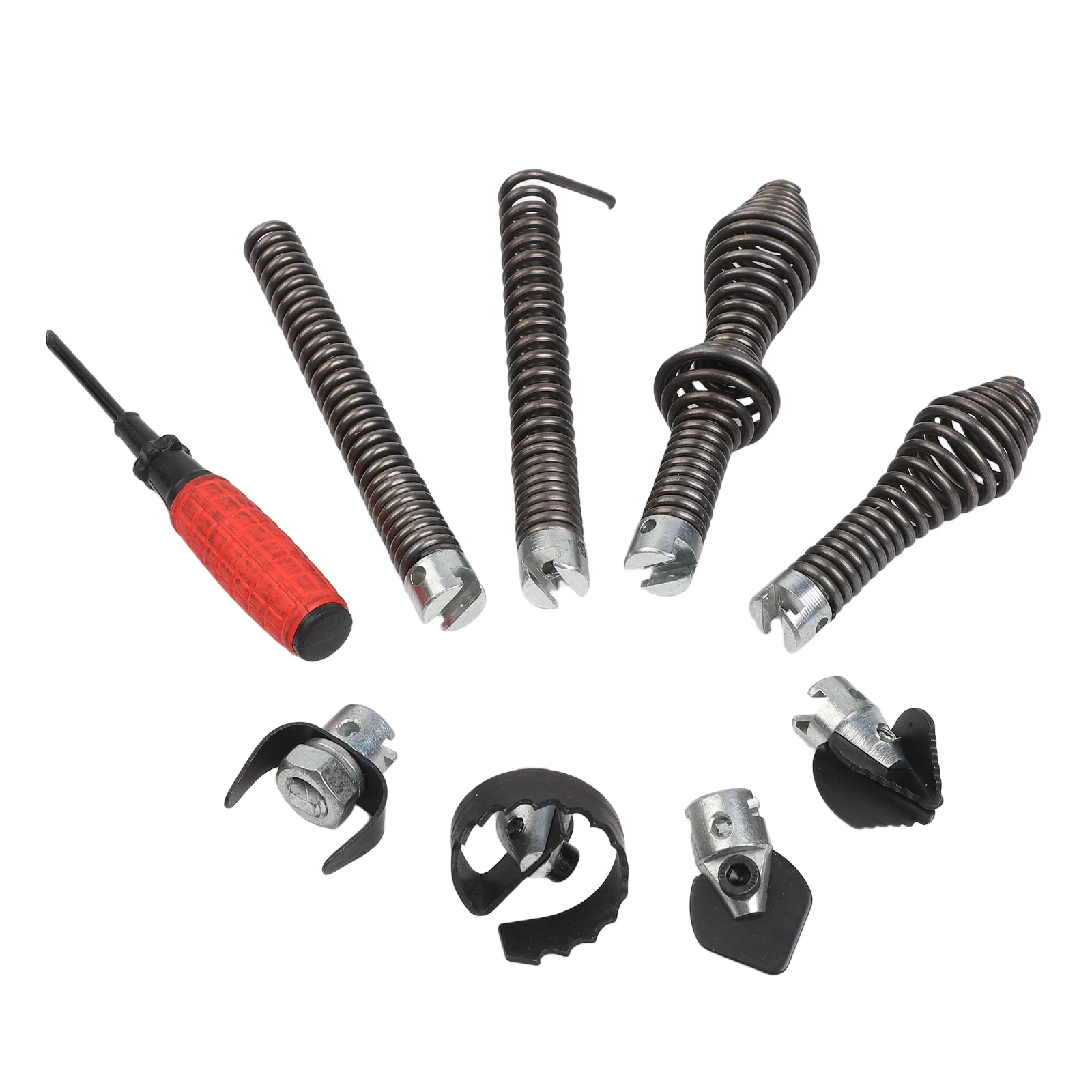 9pcs Manganese Steel Drain Cleaner Auger Set For For Ridgid For C8 Pipe Dredging Machine Accessories Plumbing Tool Kit view 3