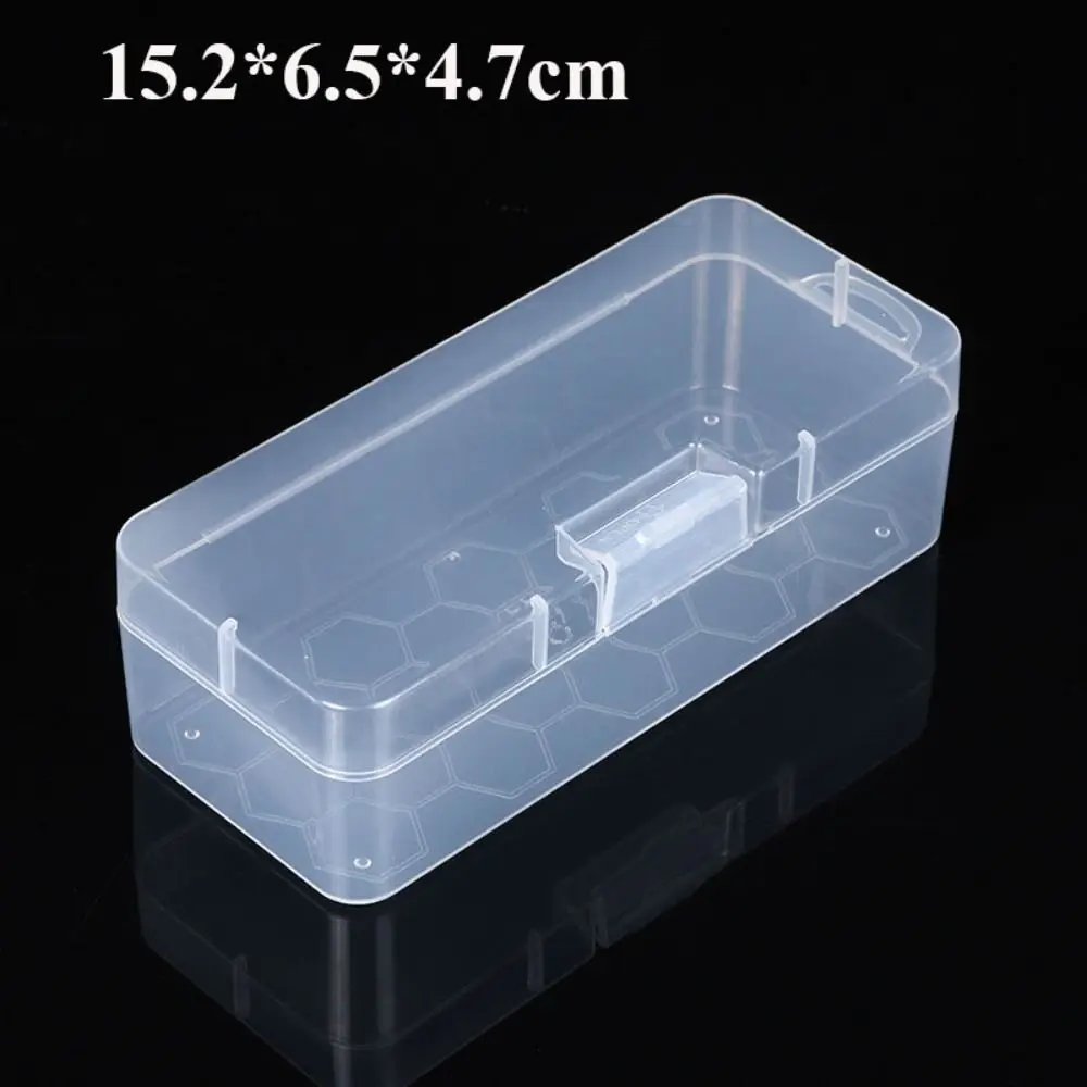 Portable Square Storage Box Plastic Transparent Small Items Case Durable Jewelry Beads Container Power Tools Holder