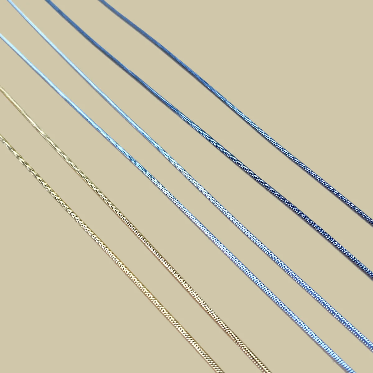 Internet-Trend Vielseitige 1,2mm 304 Edelstahl Schlangenkette Vakuum 24K Galvanisierte Maskenhalterung Brillenkette – Detail 4