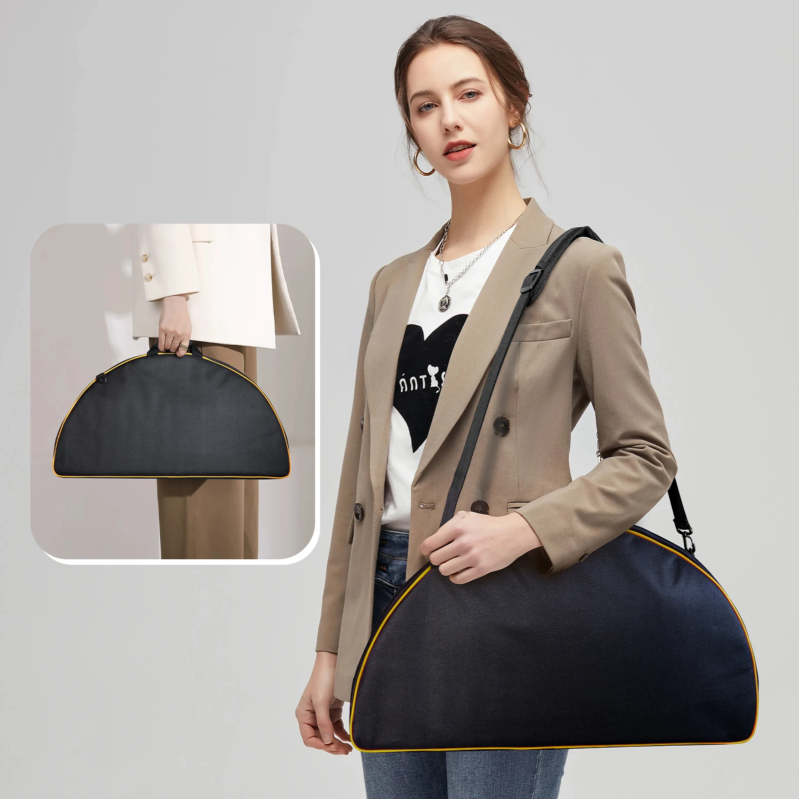 Fusitu-FT-Y10 قوس حلقة LED أضواء ، مصباح مسمار الجدول ، نصف ضوء القمر على شكل ، مجموعة العناية بالأظافر ، سطح المكتب الجمال ، 40 واط