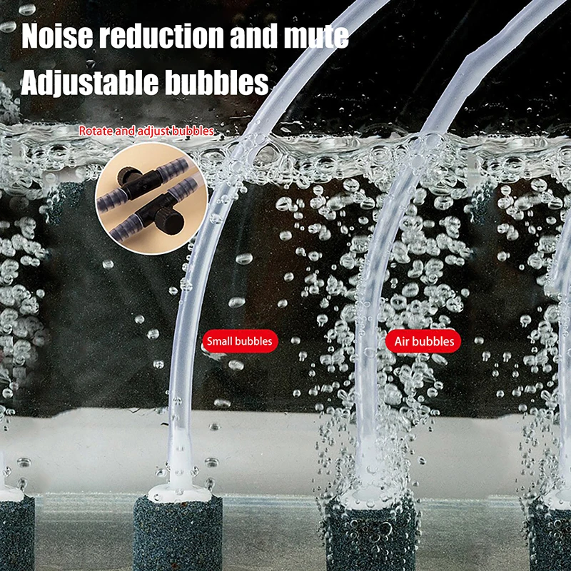 HOT! USB 5V 1W Aquarium Oxygen Air Pump Fish Tank Compressor Double Outlet With Check Valve Silent Oxygenator Bubble Aerator