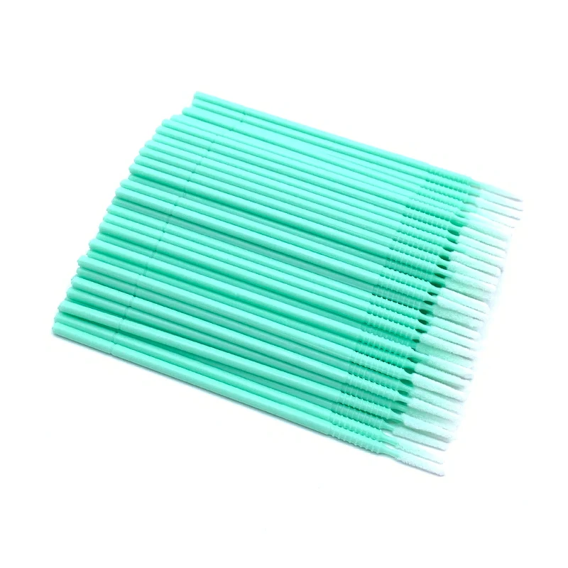 100Pcs Bendable Micro แปรงทิ้ง Microbrush Applicators ขนตาปลอมกาวทำความสะอาดแปรงสำหรับ Lash