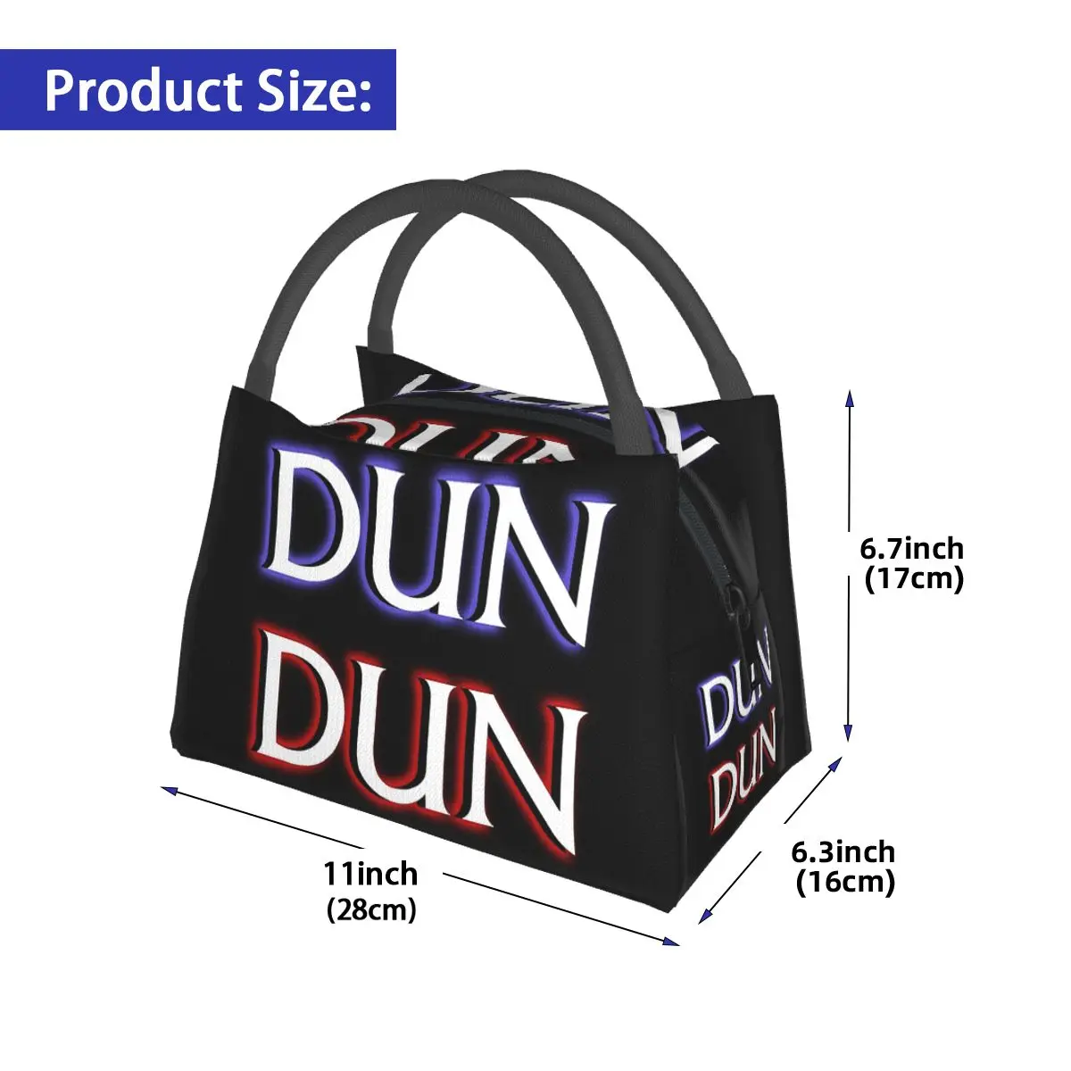Dun Dun Meme (Law, Order, Parody) Lunch Bag for School Bento Storage Food Boxes Container Cooler Thermal Lunch Box Tote