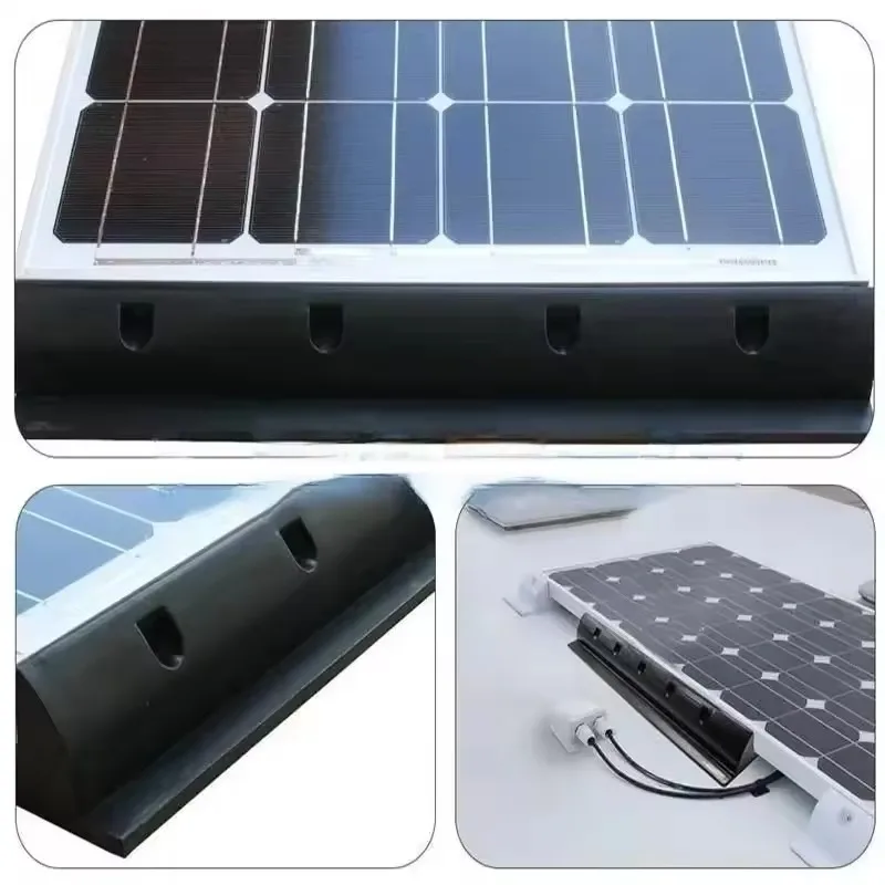 2Pcs/Set Solar Panels Spoiler Bracket ABS Plastic For RV Yacht Boat Motorhome Long Side Photovoltaic Panel Mounting Holder