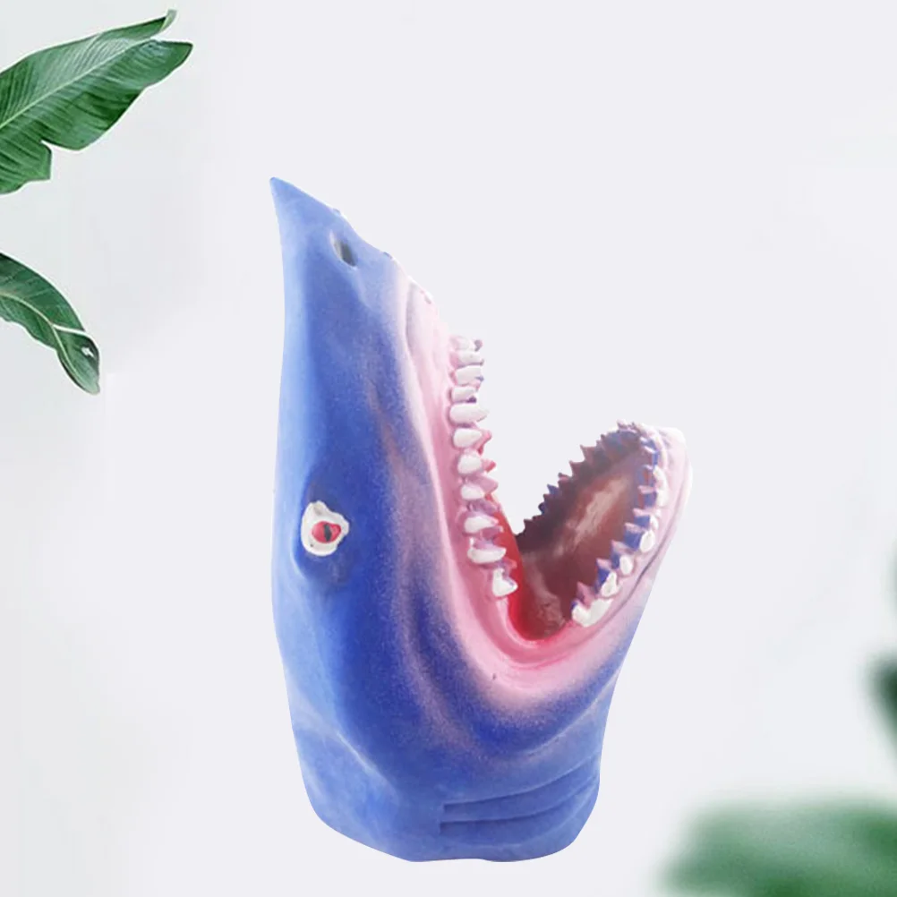 1PC Simulated Ocean Shark Hand Puppet Toy Plastic Shark Gloves Toy Cartoon Story-telling Props Parent-child Interaction Toy