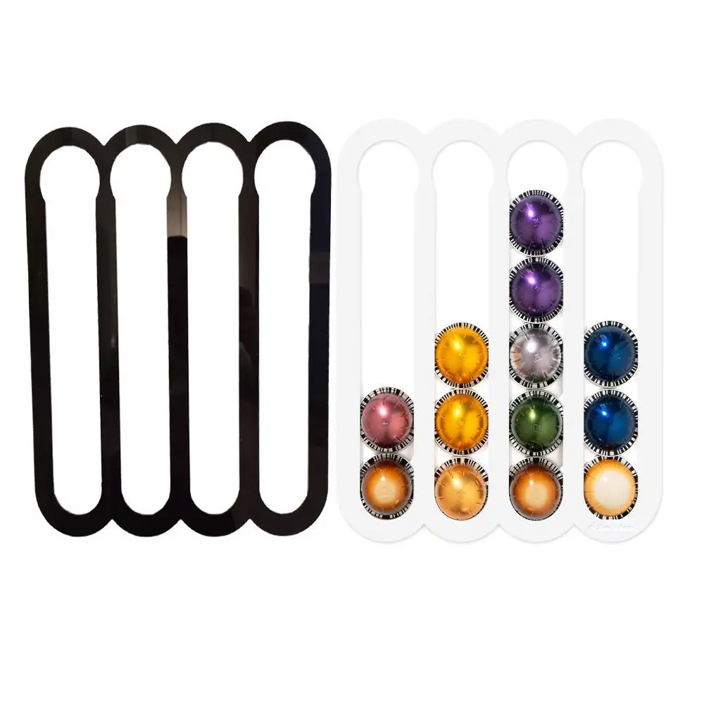 VERTUOLINE Acrylic Material with Magnets, Coffee Capsule Storage Cabinet, Ceramic Tiles, Dining Room Wall-mounted Storage Holder view 5