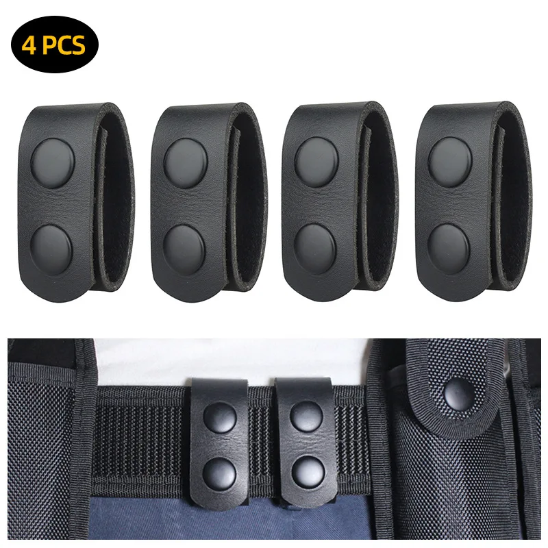 

4pcs Duty Belt Keeper with Double Snaps 5cm Wide Belt Security Tactical Belt Hunting Military Equipment Accessories