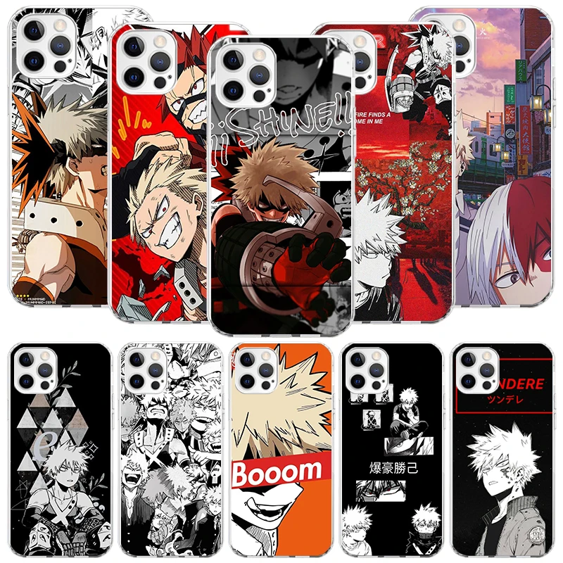 My Hero MHA Bakugou Katsuki Phone Case For iPhone 16 15 Plus 11 14 Pro Max 13 12 Mini XS X 7 8 + SE Pattern Customized Couqe Cov