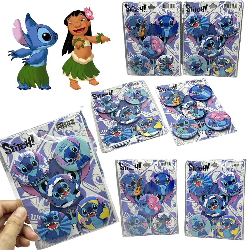

10 шт., значок Disney Stitch, металлическая брошь, аниме, детский рюкзак, украшение, ювелирные изделия, модное пальто, значок на плечо, подарок на день рождения