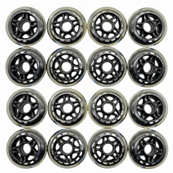 Transparent Skate wheel black roller wheels skating wheel 80mm 80a 16wheels/lot transparent wheel