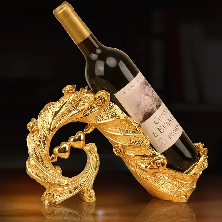 Elegant European Style Peacock Wine Red Wine Rack Decoration for Living Room Restaurant Dining Room Light Luxury Home Craft