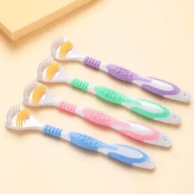 

4Pcs Tongue Scraper Double Sided Plastic Cleaner Oral Tool Remove Bad Breath Food Residue Fresh Breath Tongue Cleaning Tool