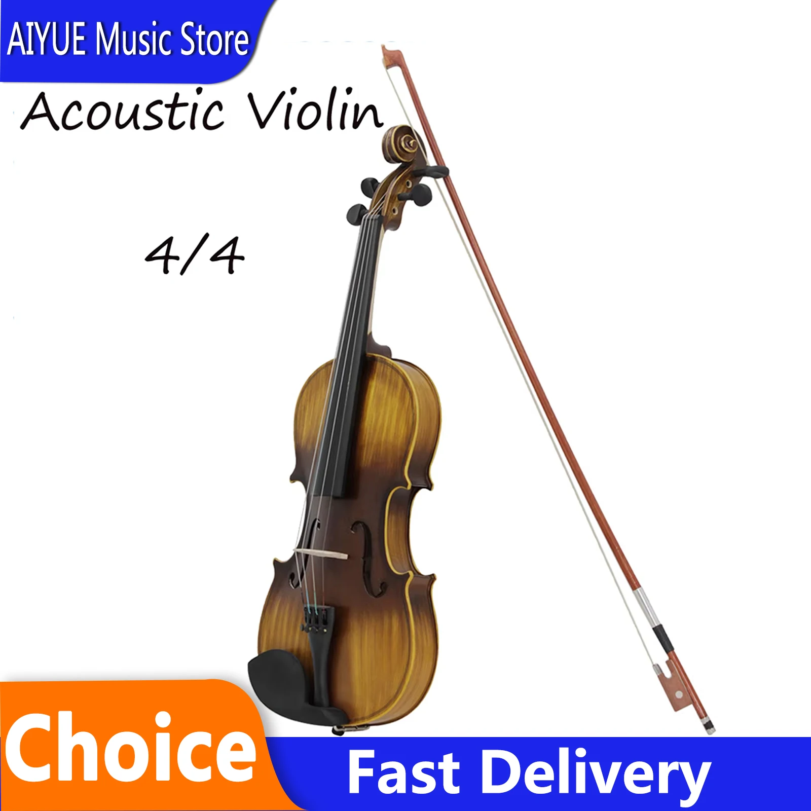 

Astonvilla 4/4 Acoustic Violin Basswood Retro Matte Violin With Case Bow Accessories Solid Wood Fiddle Stringed Instrument Parts