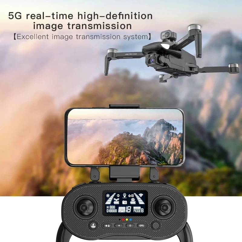 L500 pro max-GPS付きドローン,4kデュアルHDカメラ,wifi 5g,360 ° 障害物回避,ブラシレスモーター,rcクワッドコプターfpv
