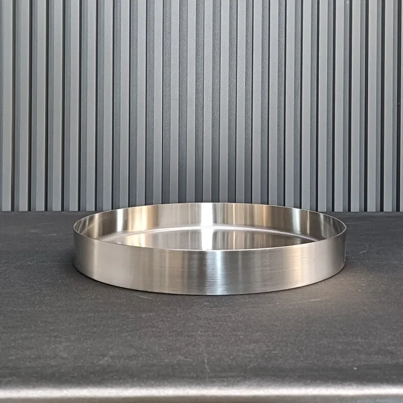 Hand Polished Metal Vase Round Stainless Steel Flower Pot Decorative Planter Desktop Moss Plant Container Home Hotel Decor
