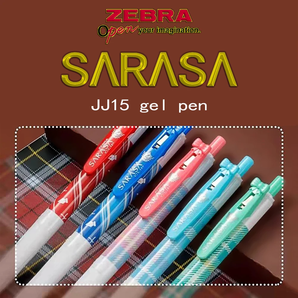 5PCS/Set New Japan ZEBRA Gel Pens JJ15 Grid Limited Quick Drying and Large Capacity Kawaii Stationary School Suppliles