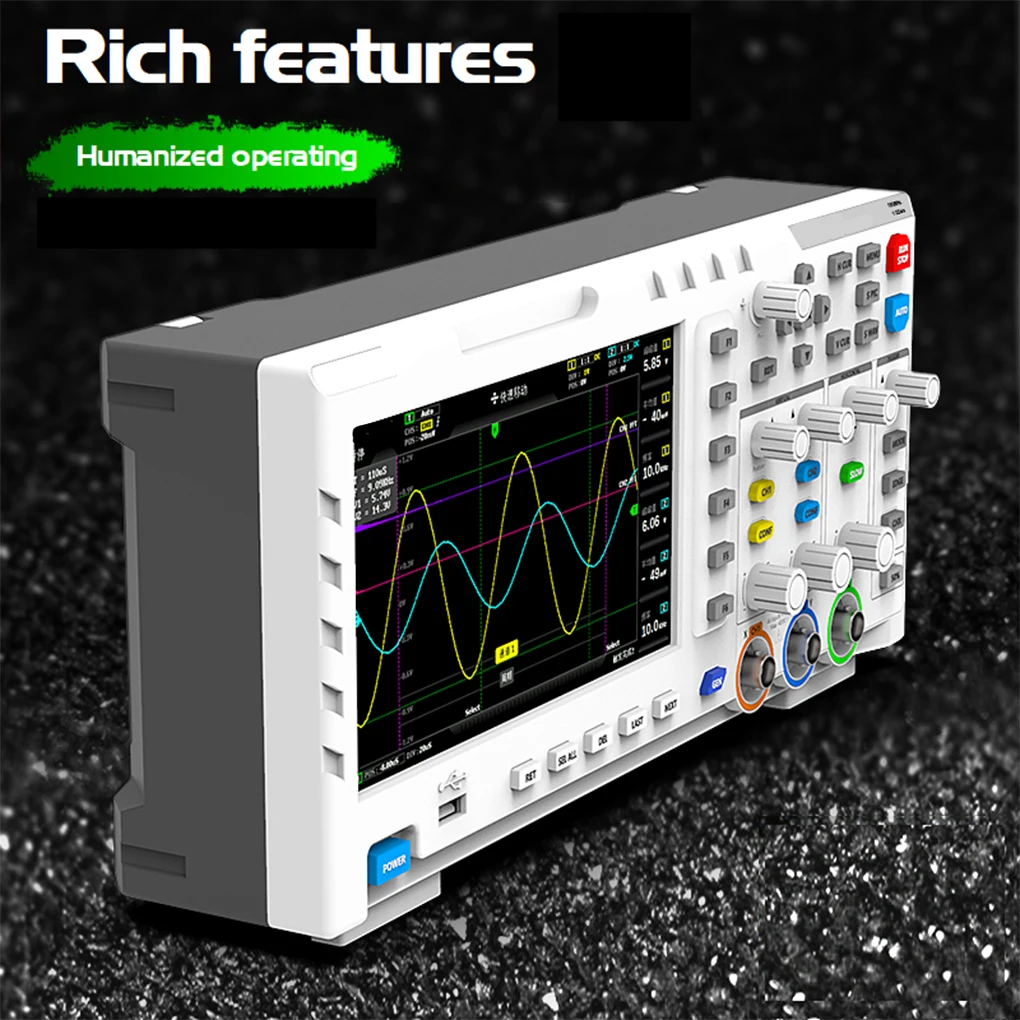 Abs Digitale Oscilloscoop Professionele Tft Lcd 1gsa/S Sampling Rate Licht Instelbare Oscilloscopen Signaalgenerator