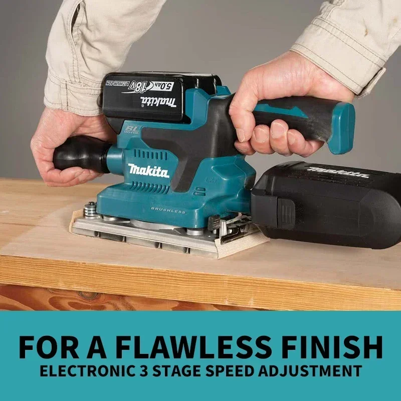 MAKITA DBO381 18V LXT Brushless ⅓ Sheet Finishing Sander AWS Furniture Woodworking Aanding Machine Power Tools DBO381ZU