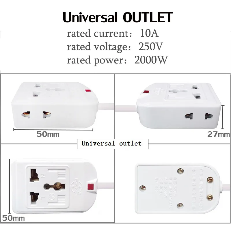 Power Strip Socket EU Plug to Universal Outlet AU CN 10A 16A Socket Adapter Electrical Appliance Plug Extension Adapter Socket