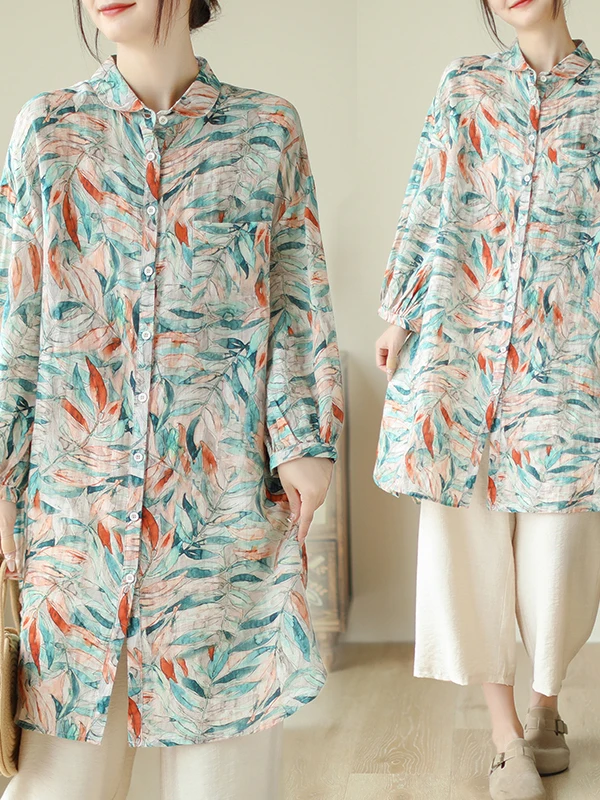 

Loose Fit Japanese Sle plus Size Spring irt Women's Mid-Length Slimming Top Faionable Print Casual Inner Wear