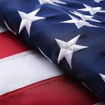 3×5 Ft Heavy-Duty American Flag – Waterproof Nylon USA Flag with Embroidered Stars & Sewn Stripes for Outdoor Display 1