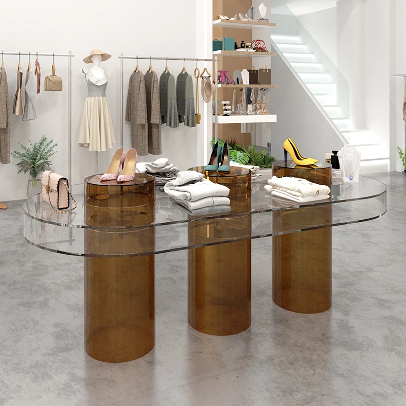 Clothing store Nakajima Taiwan water table acrylic shoe bag display table display table