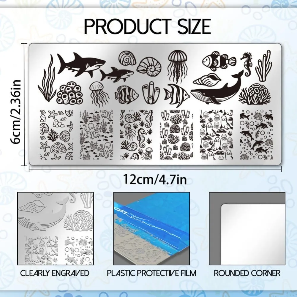 Plastic Nail Art Image Templates with DIY Tools