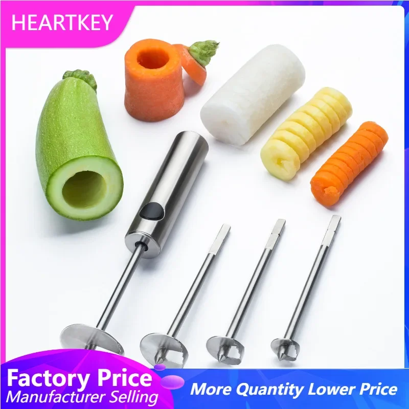Vegetables Corer Spiral Cutter 304 Stainless Steel Fruit Spiralizer Zucchini Potato Apple Salad Tools Home Kitchen Gadgets Set
