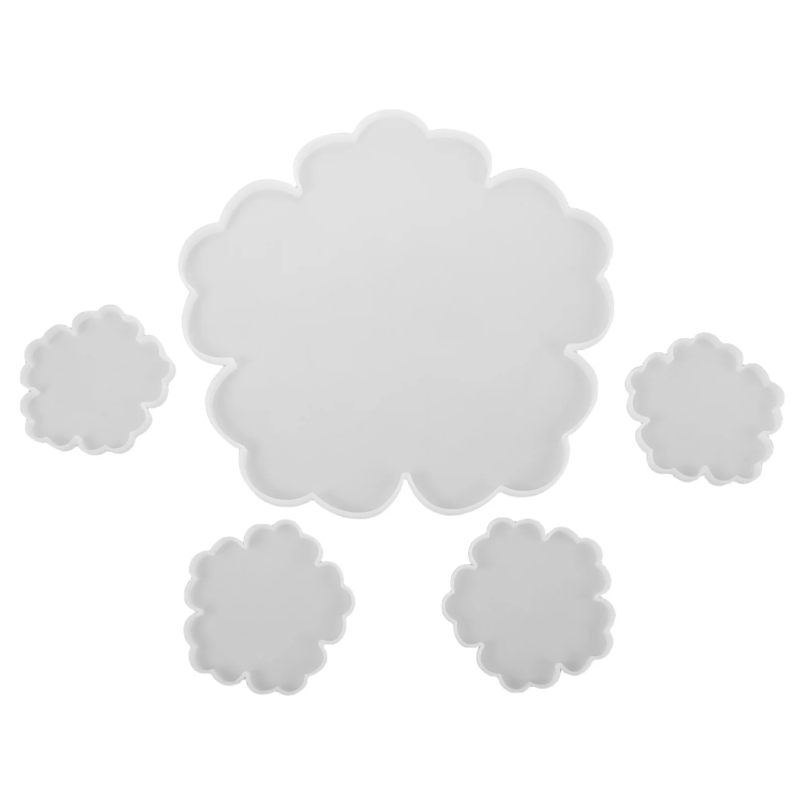 

1 Set Molds Large Flower Tray Floral Coaster Mold Diy Epoxy Casting Craft For Home Decor - Flowers Resin Molds, Silicone Tray