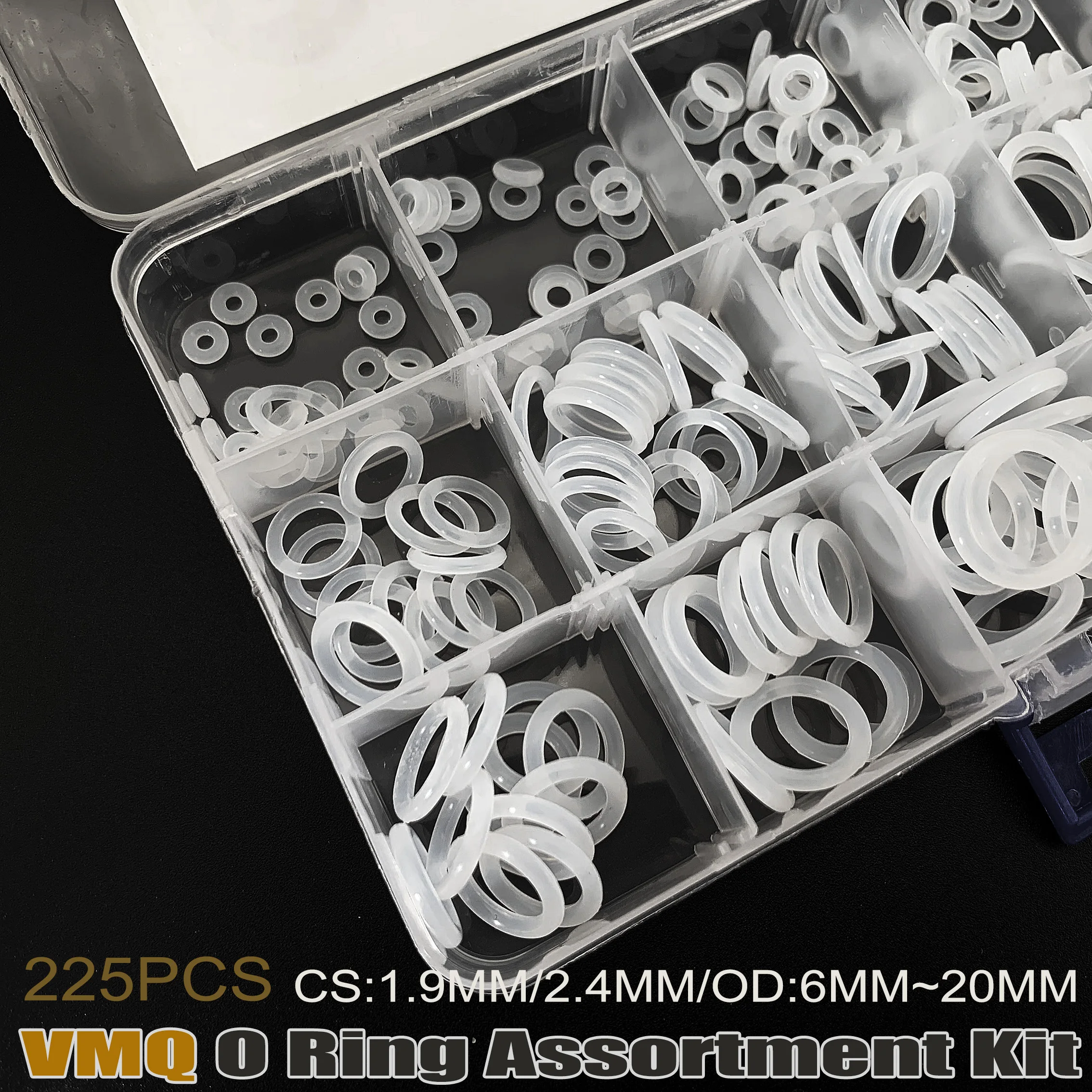 225Pcs Vmq Silicone…