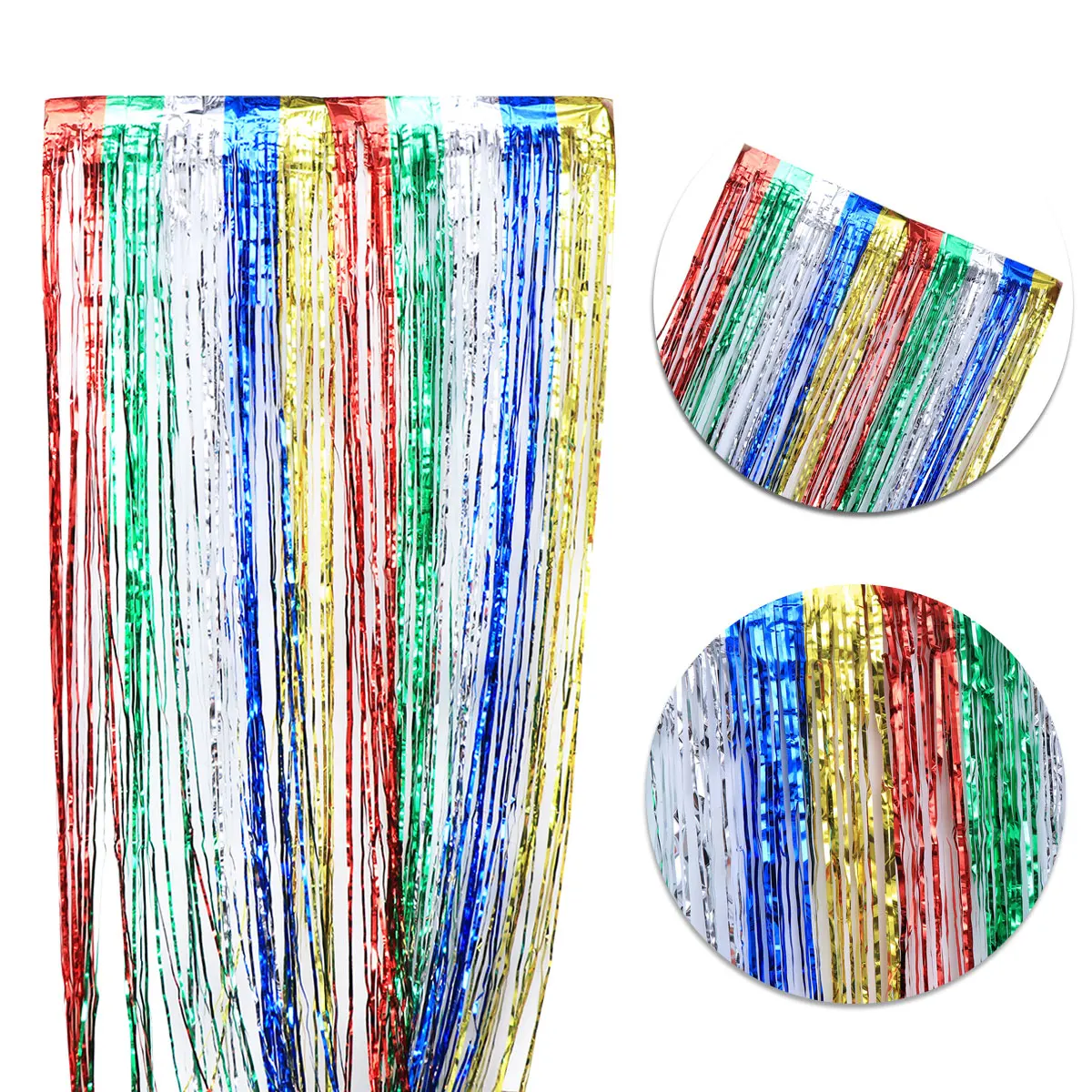 

Fringe Curtain Fringe Curtains Shiny Tinsel Foil Metallic Party Background Photo Backdrop Room Wedding Birthday