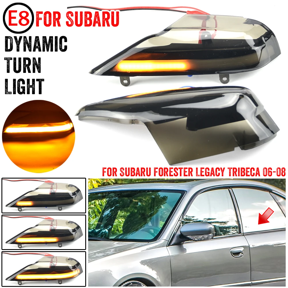 Indicatore di direzione dinamico a specchio a LED per Subaru Forester Outback Legacy specchietto retrovisore lampada ripetitore 2003-2008