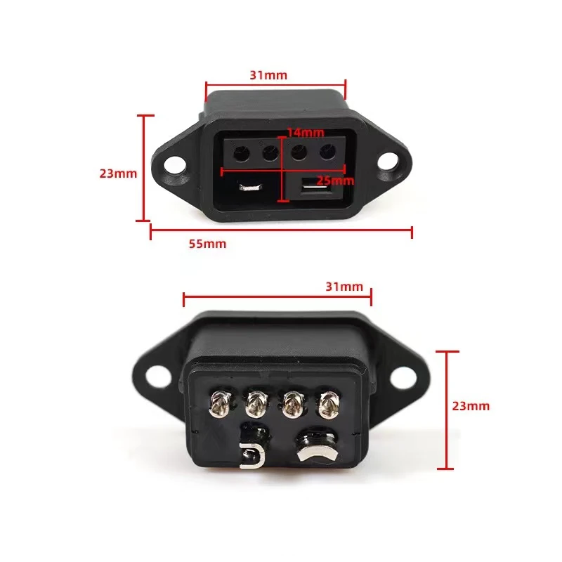 2+4pin Charging Plug Socket Conversion Charging Cable Male/female Head for Ninebot Electric Scooter Battery Charging Accessories