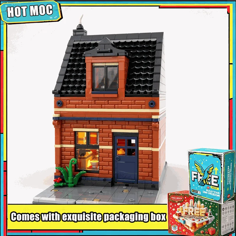 1012 PCS City Street Scene The Worker's House MOC Customize Modular Building Block Technology Creative DIY Assembly Toy Gift