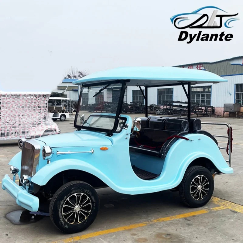 2026 New Factory 5-14 Seater 72V Lead-Acid Battery And Lithium Battery Optimal Powered 5KW Motor City Tour Electric Classic Car