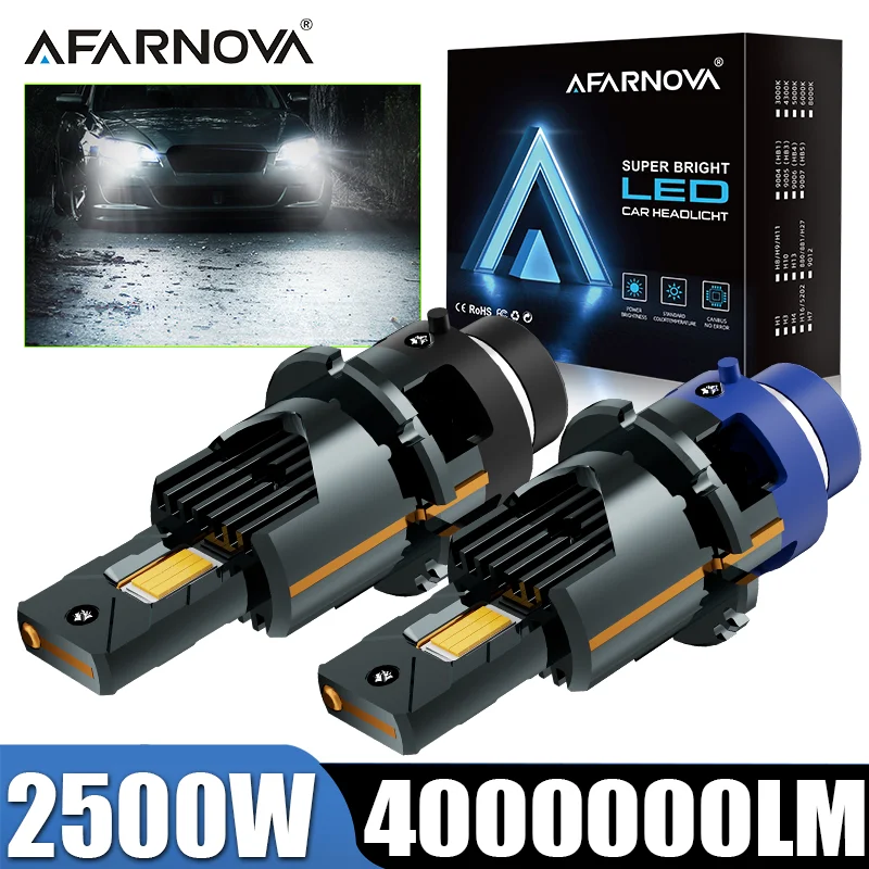 

2 шт. D2S D4S светодиодные фары HID D2R D4R светодиодные фары 4000000LM ксеноновые автомобильные фары высокой мощности турболампы Canbus 6000K Plug&Play