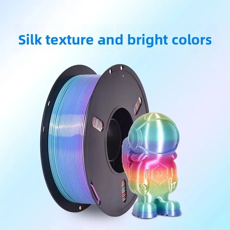 3D printing filament PLA silk gradient rainbow color dual-color tri-color multi-color candy color mixed color filament 1kg
