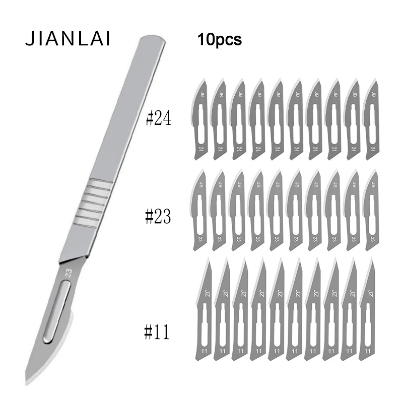 

11 #, 23 #, 24 # carbon steel surgical blade, used for DIY cutting, repairing, carving, eyebrow beauty maintenance scalpel