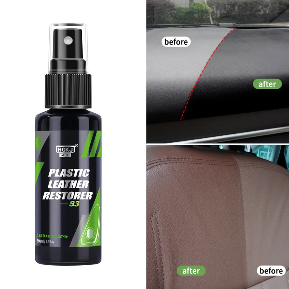 1 Bottle Liquid Renovator Leather Plastic Renovator More Shiny Restore Like New Conditioner Restorer Spray Seat Cleaner 3 Years