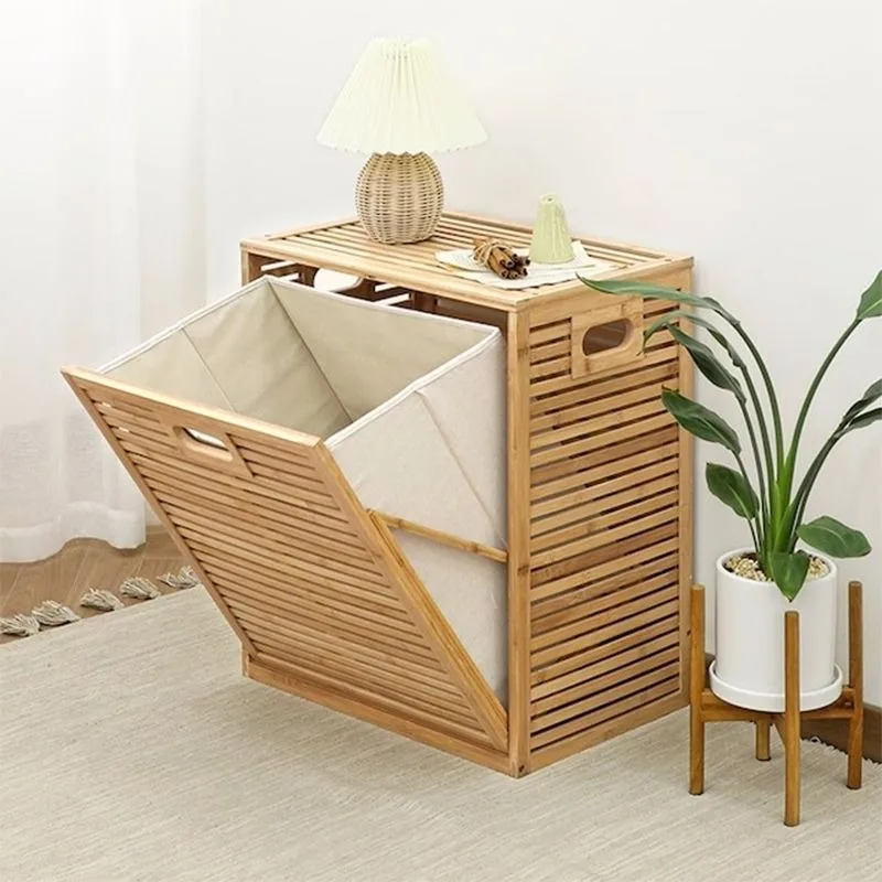 Simple multi-layer storage, dirty clothes storage basket, bedroom laundry basket, laundry room rack Nanzhu