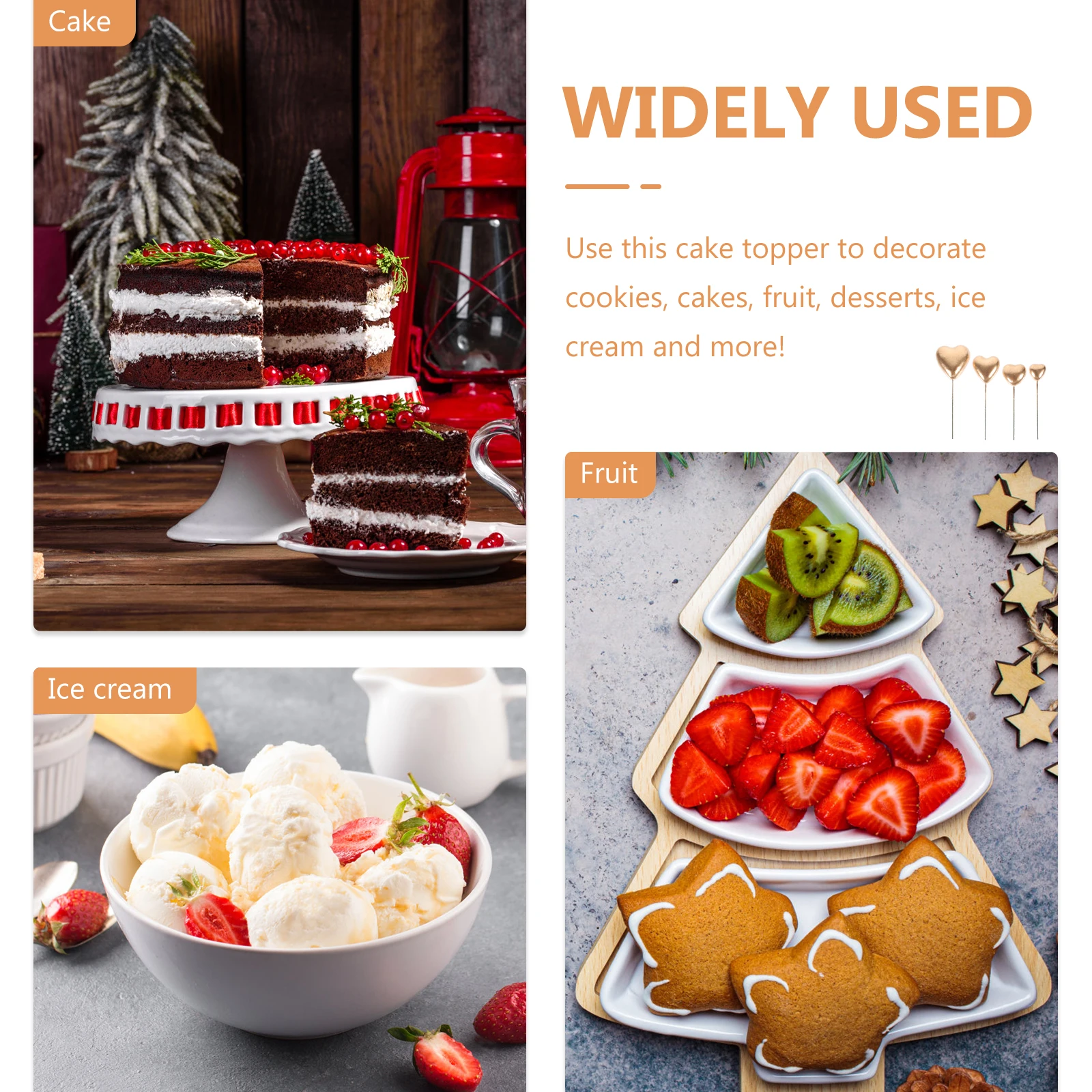 

20pcs Heart Cake Decorations Love Shaped Toppers For Wedding Birthday Party Cupcake Inserts Dessert Picks Appetizers Decor