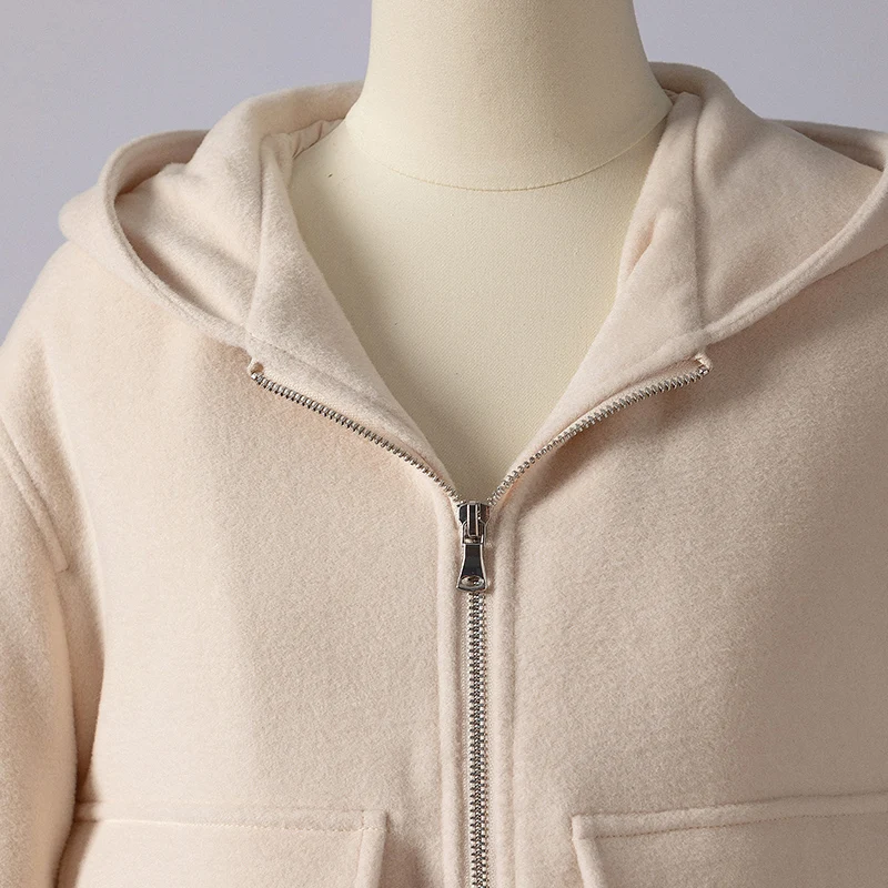 K1915L Luxury brand women\'s Clothing high-quality women\'s winter 90% white duck down  hooded jackets coats