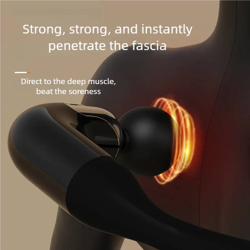 Pistolet de massage professionnel des tissus profonds – Masseur de dos à longue poignée avec amplitude de 10 mm, 99 niveaux de vitesse, charge rapide de type C