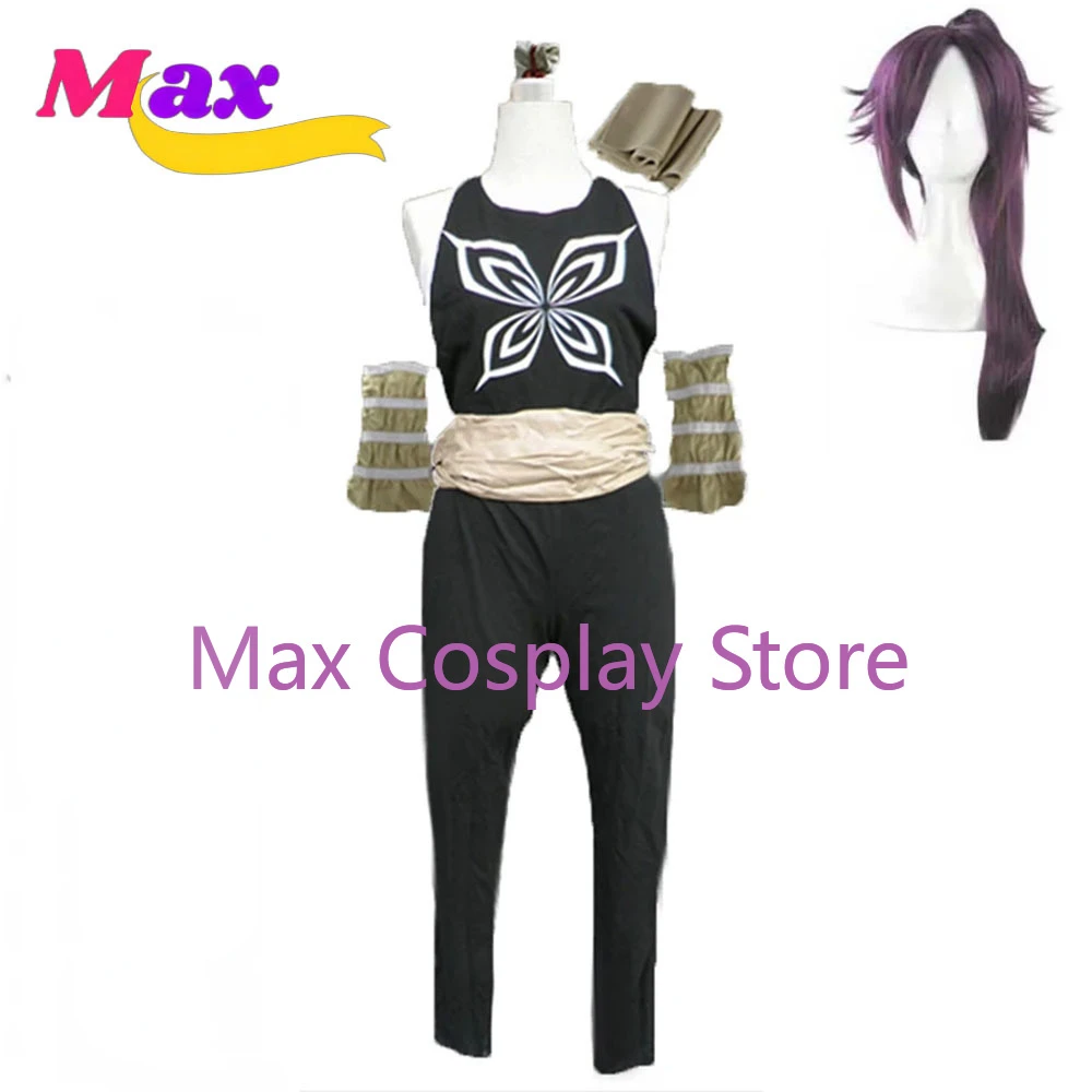 

Костюм для косплея Max Cos из аниме «Death Shihouin Yoruichi», одежда для Хэллоуина для мужчин и женщин, полный наряд, аниме, Индивидуальный размер