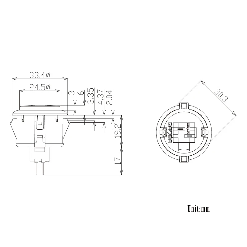 8 قطعة أزرار Qanba المضيئة الأصلية 24 مللي متر 30 مللي متر Qanba Sanp في أزرار LED لـ Arcade Fight Hitbox