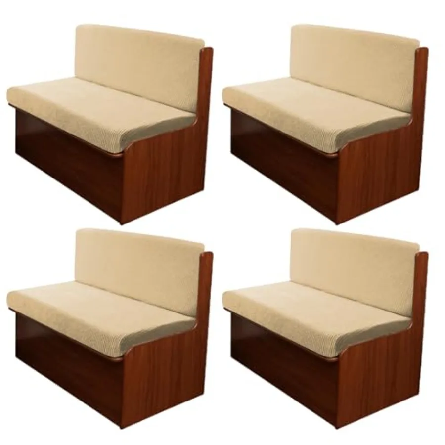 8PCS RV Dinette Cushion Covers, Outdoor Sofa Covers Washable Seat Covers Furniture Protector Jacquard Stretchable Camper Cushio