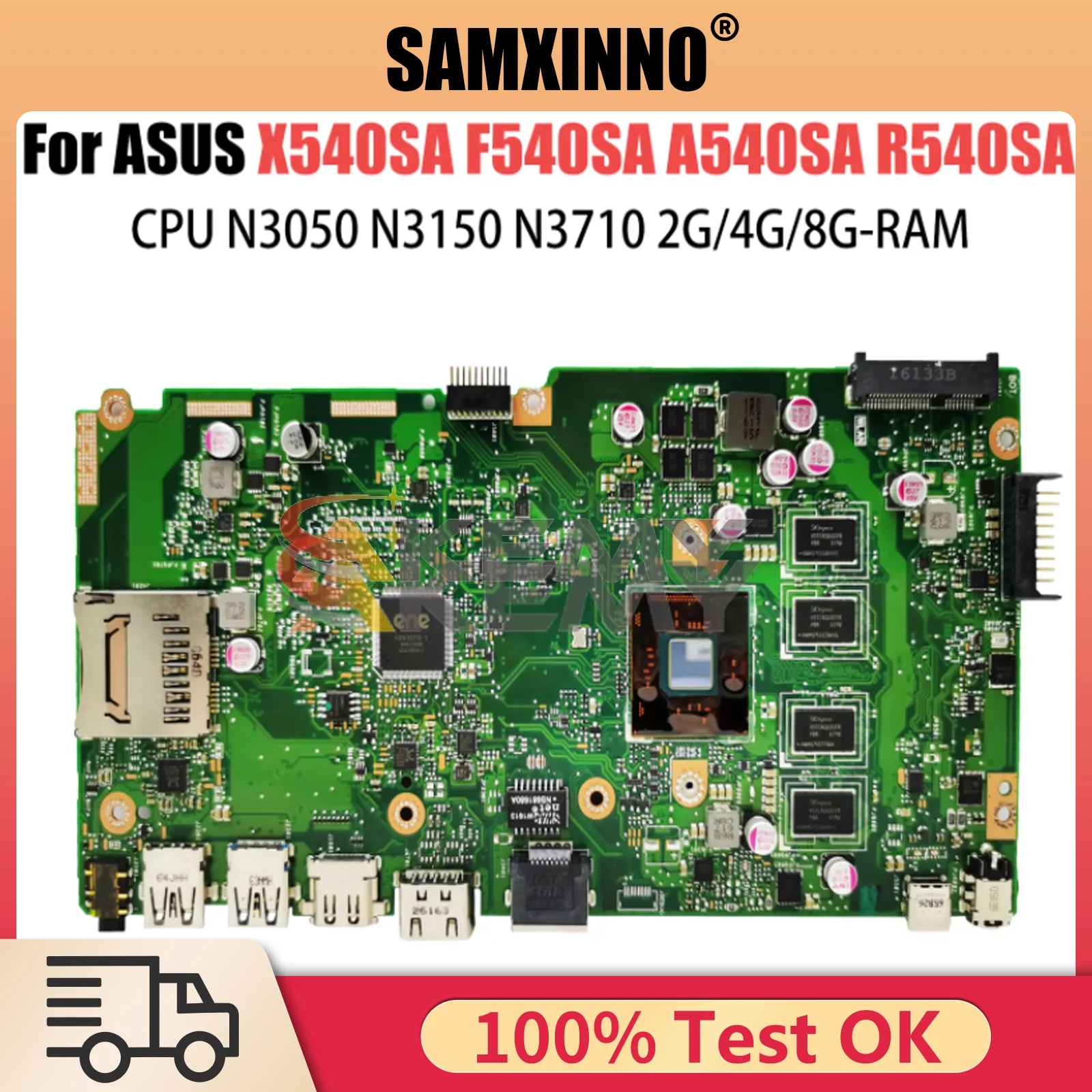 LT Laptop Motherboard X540SA  VivoBook X540S F540SA A540SA R540SA NB-D540SA N3050 N3060 N3700 N3710Mainboard 2G/4G/8G