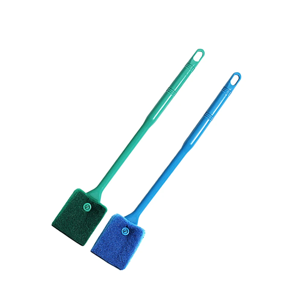 

2PCS Fish Tank Cleaning Brush Nonslip Handle Algae Scrubber Aquarium Cleaner Freshwater Saltwater Tank Accessories