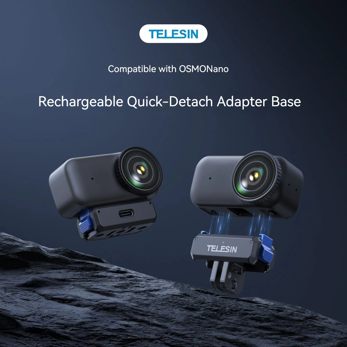 

TELESIN Rechargeable magnetic adapter For DJI osmo NANO quick release adapter Sports Outdoor Hiking for DJI camera accessories