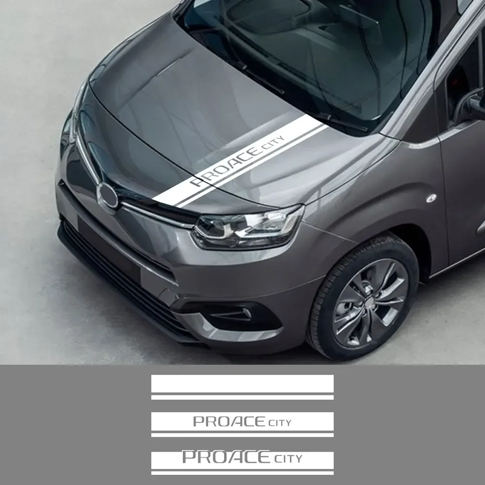 Car Hood Cover Engine Sticker For Toyota Proace City Icon Active Panel Van People Carrier Auto Body Line Graphics Vinyl Decal